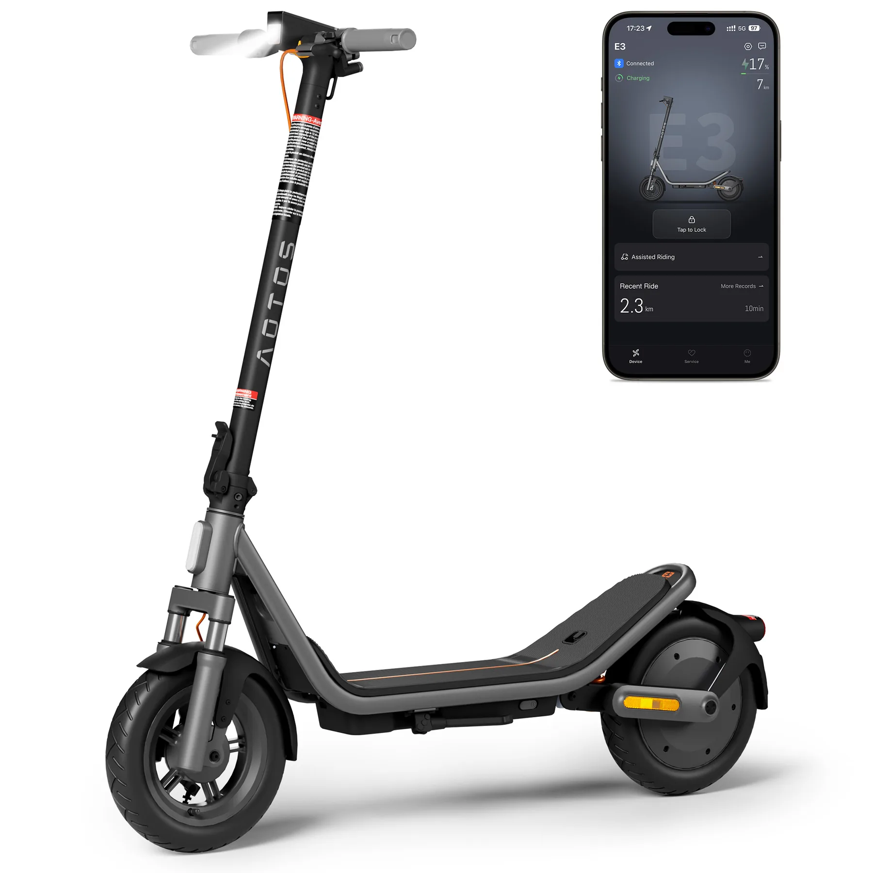 AOTOS E3 电动滑板车白底主图